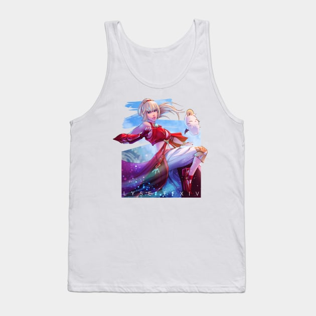 red dress girl blue sky Tank Top by Renzengeki